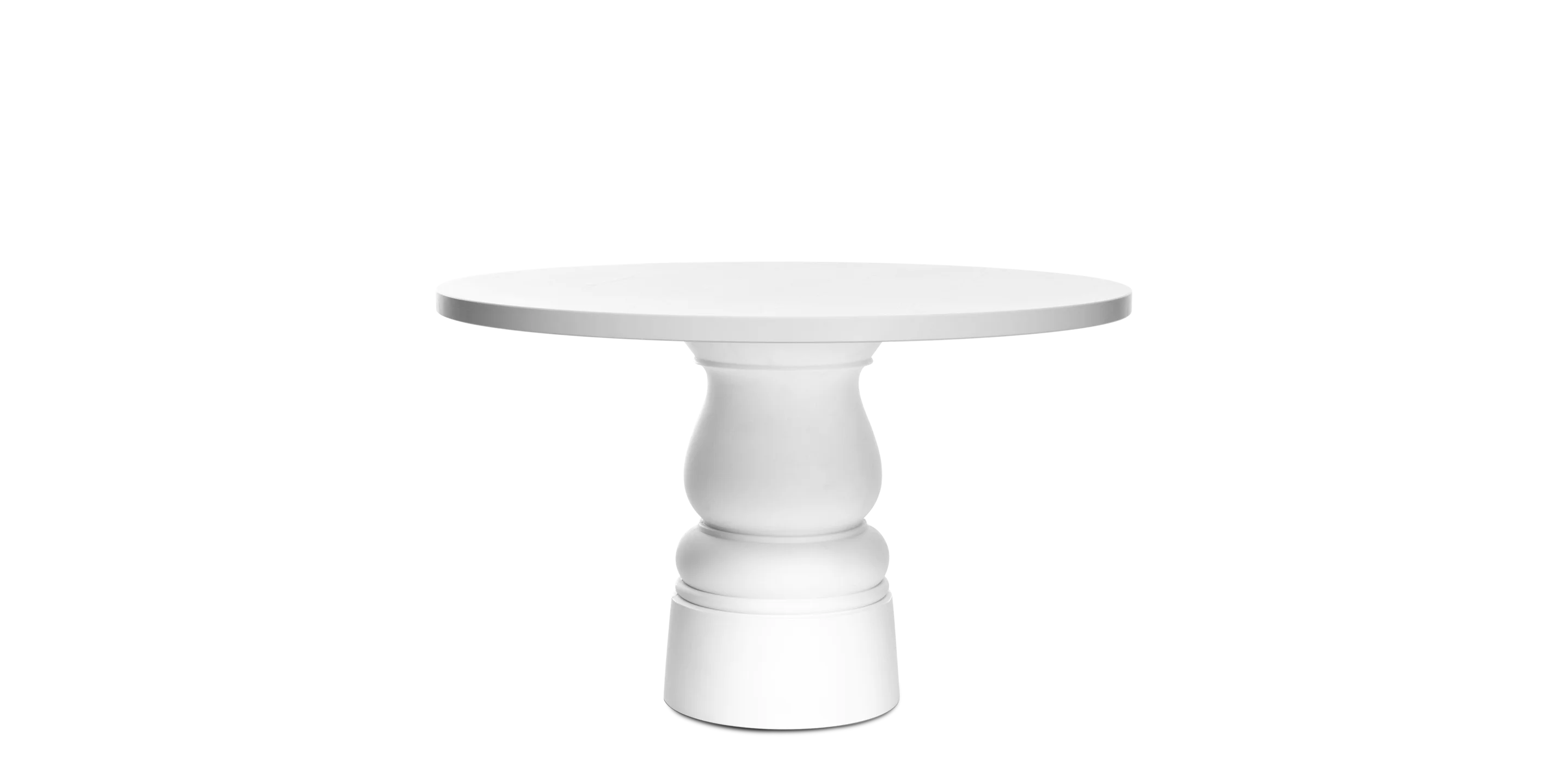 Container Table New Antiques round white